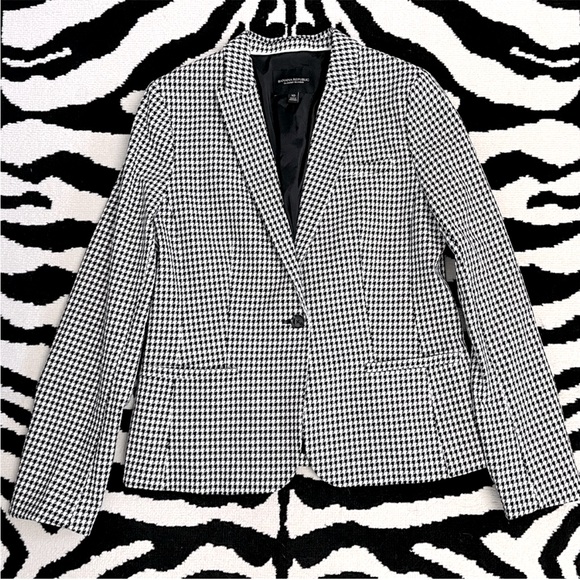 Banana Republic Houndstooth Classic Blazer Size 10 - Picture 4 of 10